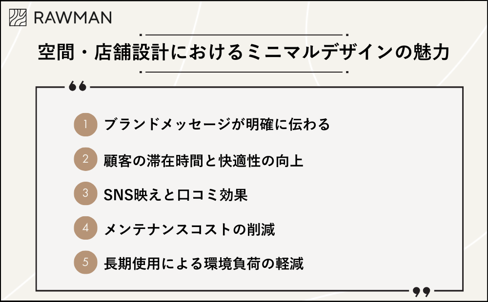空間・店舗設計におけるミニマルデザインの魅力